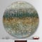 Designart - Brown Rain - Geometric Metal Circle Wall Art